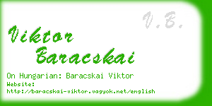 viktor baracskai business card